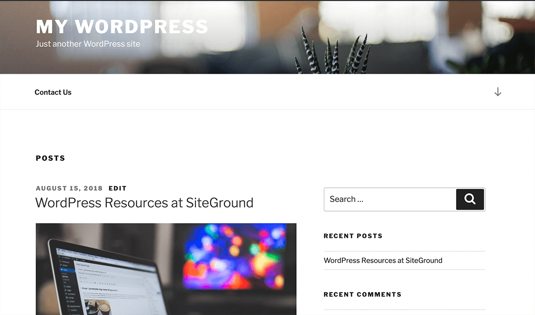 WordPress 网页设计完成